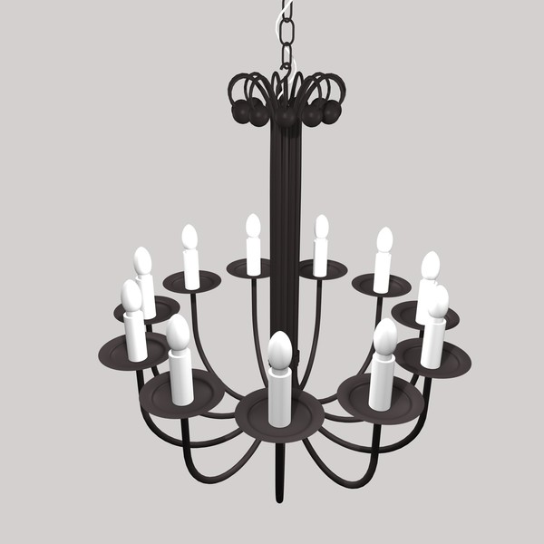 3d c4d wrought iron chandelier - CHANDELIER 1 by Carrara1